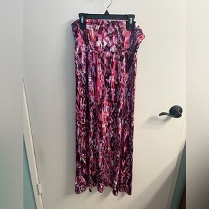 Abstract patterned maxi skirt